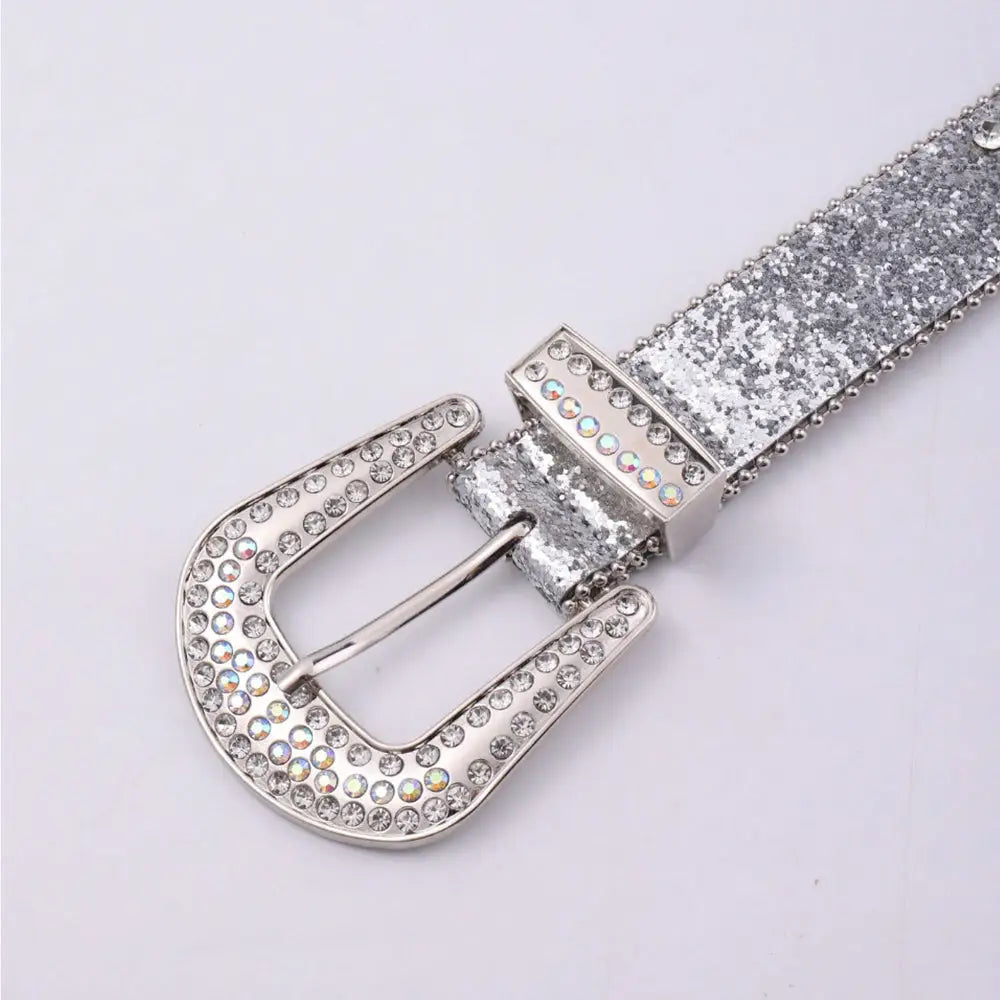 Elevate your style with the pu leather rhinestone belt in luxury fashion for women $48.99 1-piece pu - a high-quality,