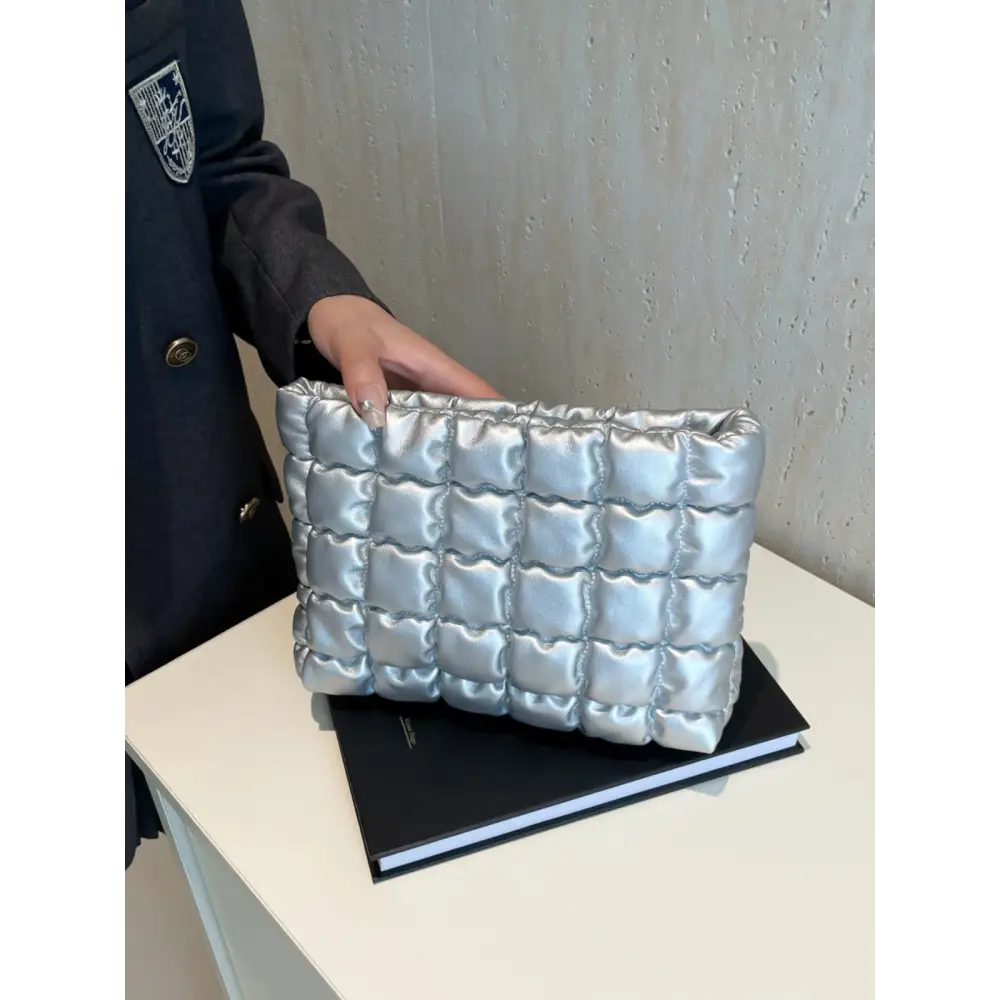 Quilted plaid clutch a luxurious accessory in exclusive fashion $21.99 bag small polyester imported product