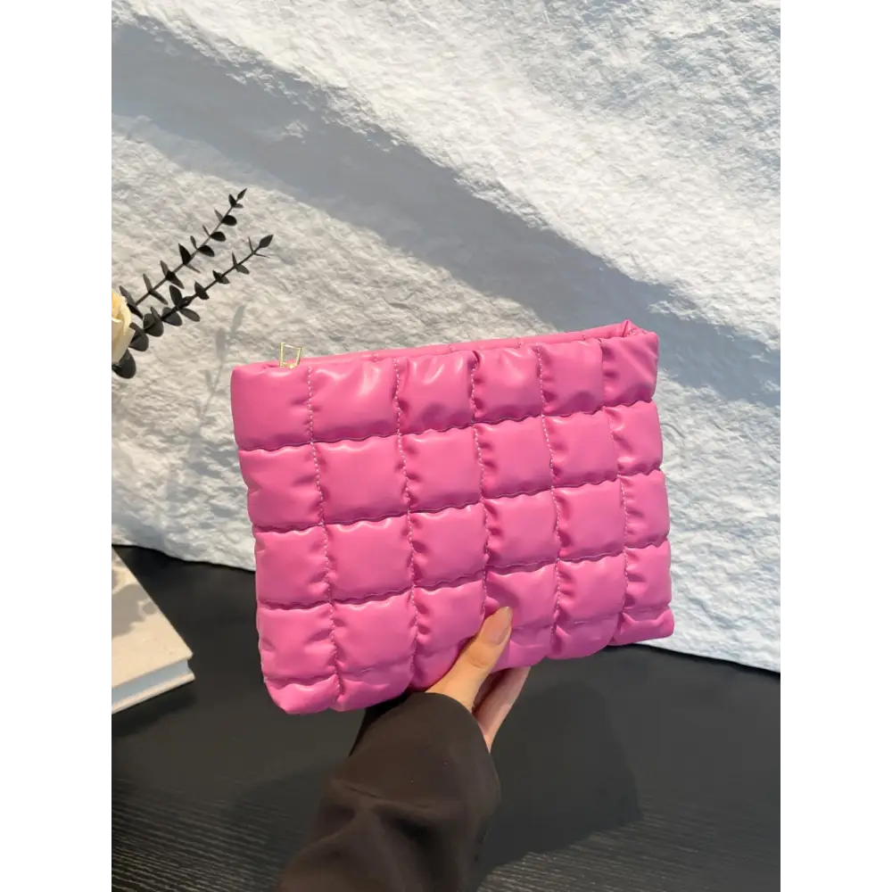 Quilted plaid clutch a luxurious accessory in exclusive fashion $21.99 bag small polyester imported product