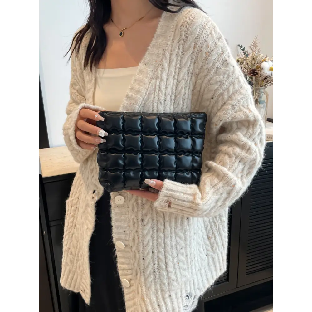 Quilted plaid clutch a luxurious accessory in exclusive fashion $21.99 bag small polyester imported product