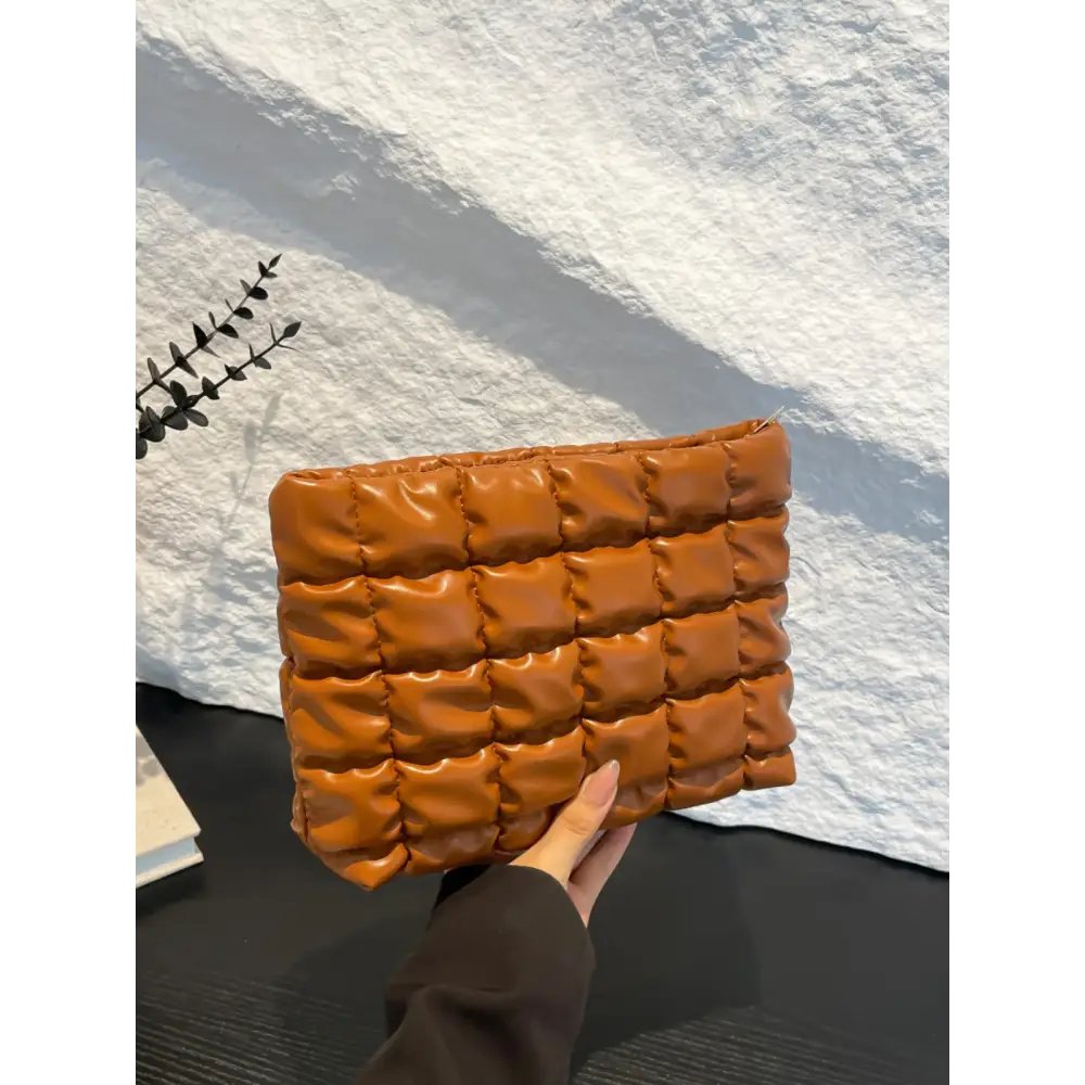 Quilted plaid clutch a luxurious accessory in exclusive fashion $21.99 bag small polyester imported product