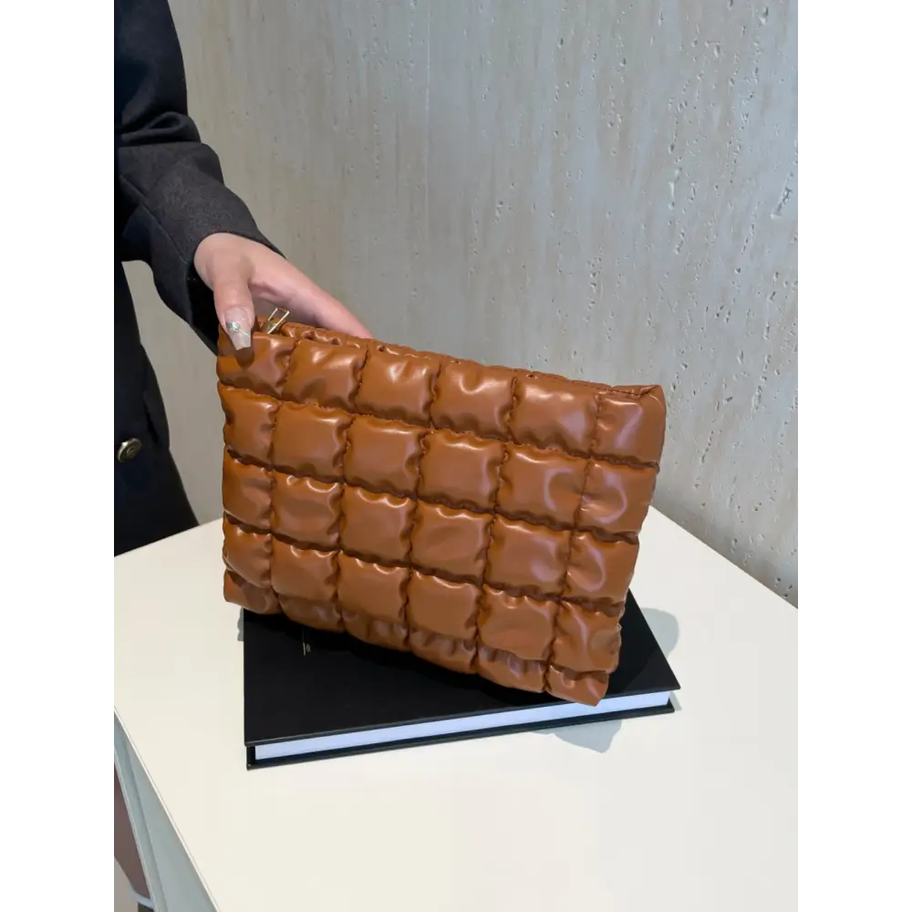 Quilted plaid clutch a luxurious accessory in exclusive fashion $21.99 bag small polyester imported product