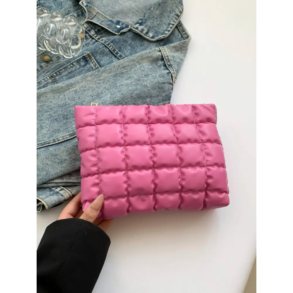 Quilted plaid clutch a luxurious accessory in exclusive fashion $21.99 bag small polyester imported product