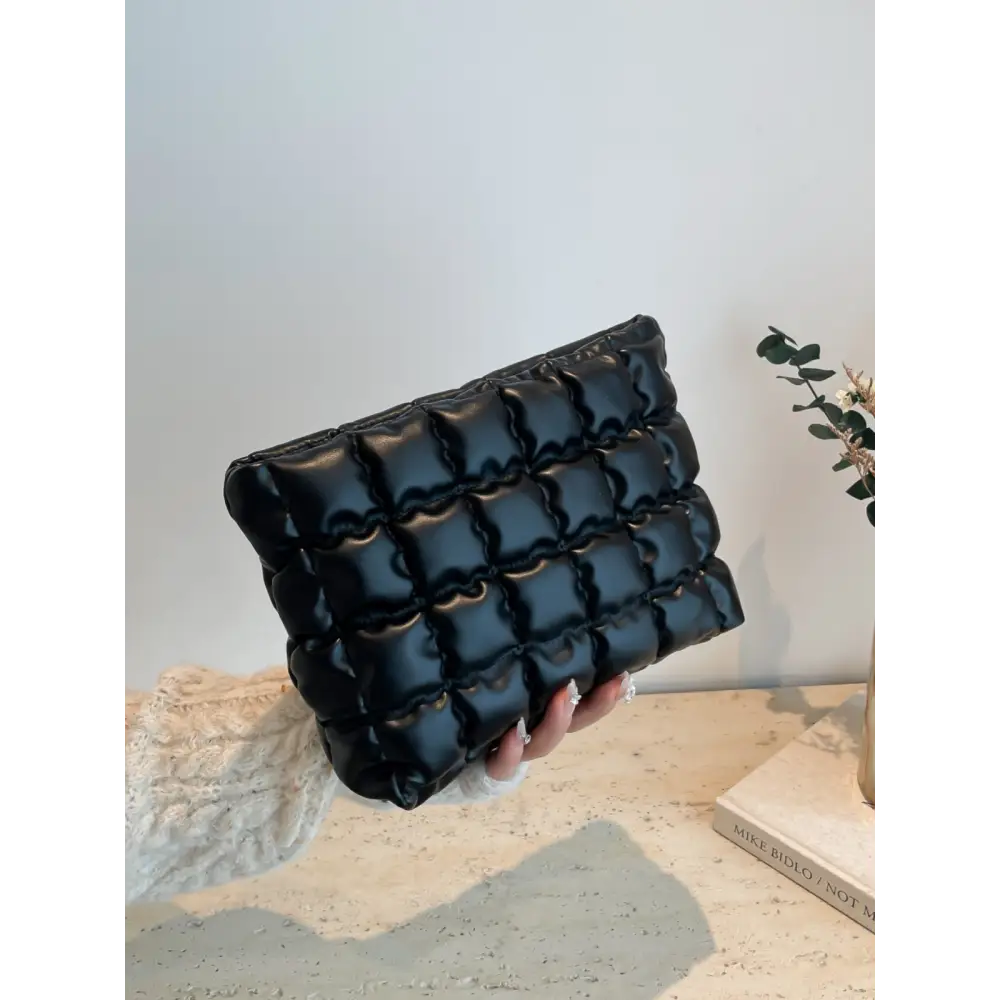 Quilted plaid clutch a luxurious accessory in exclusive fashion $21.99 bag small polyester imported product