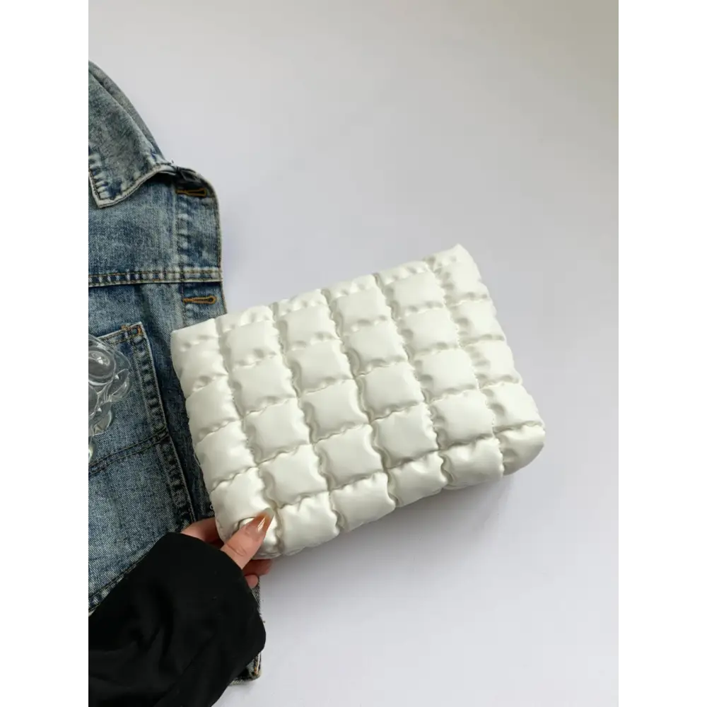 Quilted plaid clutch a luxurious accessory in exclusive fashion $21.99 bag small polyester imported product