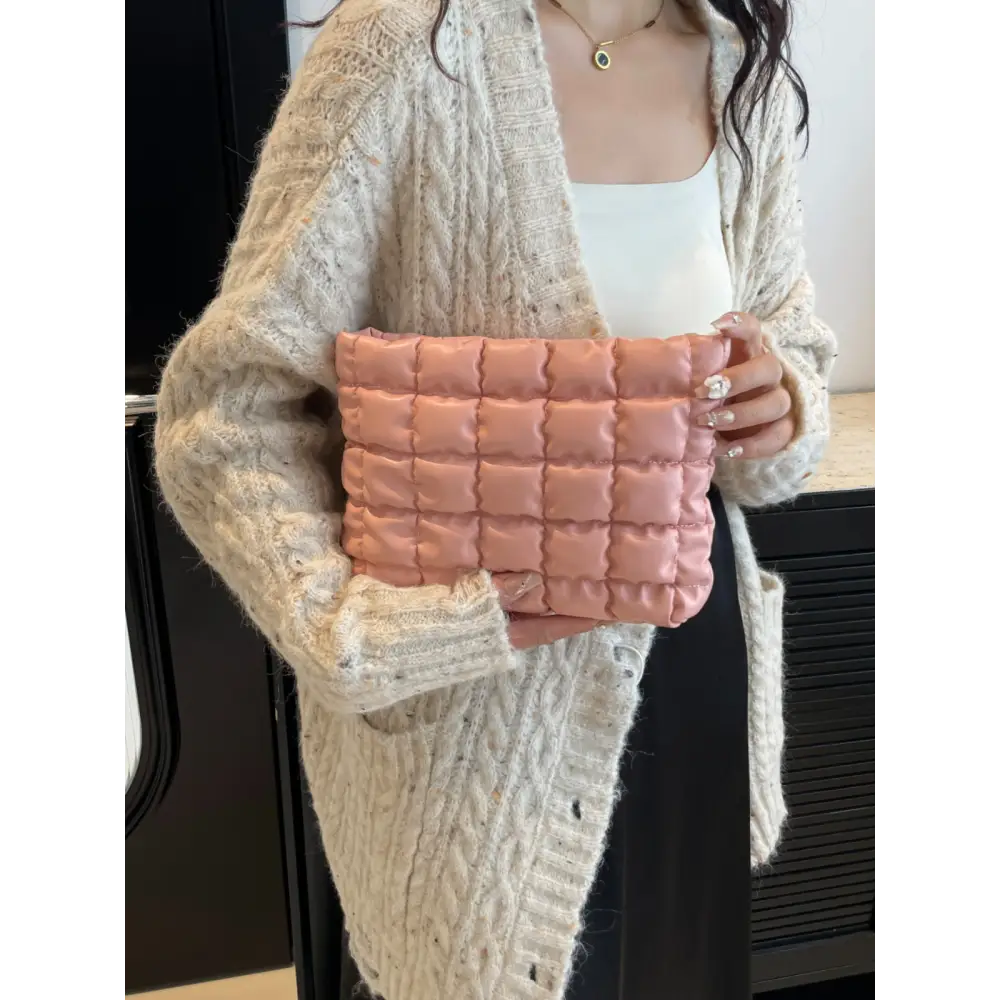 Quilted plaid clutch a luxurious accessory in exclusive fashion $21.99 bag small polyester imported product