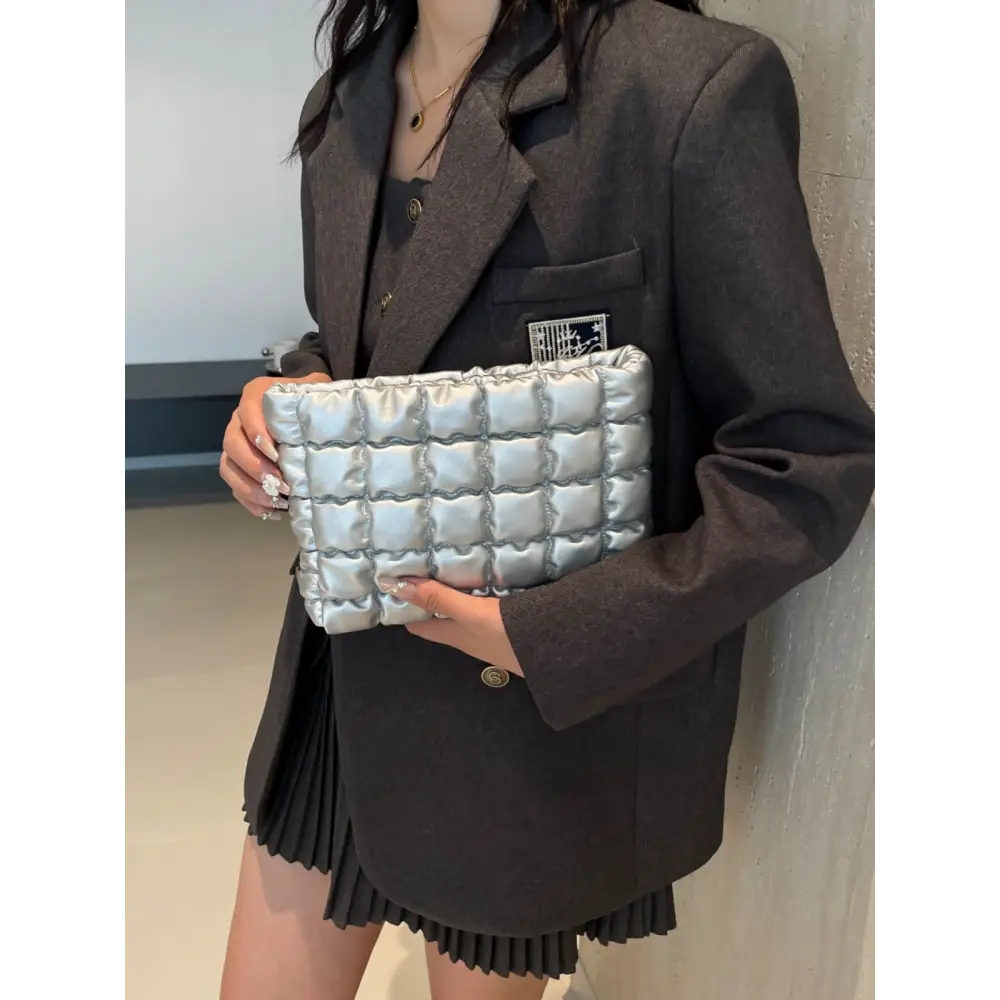 Quilted plaid clutch a luxurious accessory in exclusive fashion $21.99 bag small polyester imported product