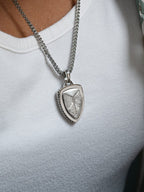 Meteorite Shield Pendant Necklace - Maven Couture IncShield Pendant
