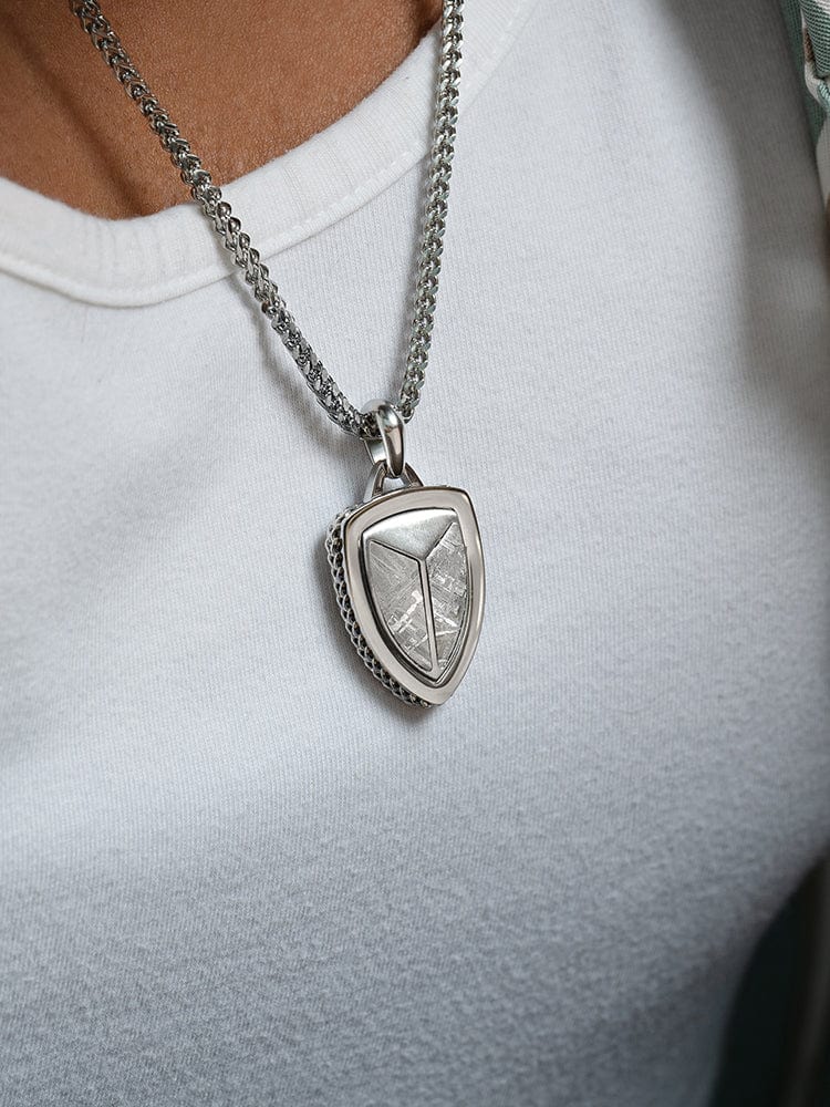 Meteorite Shield Pendant Necklace - Maven Couture IncShield Pendant
