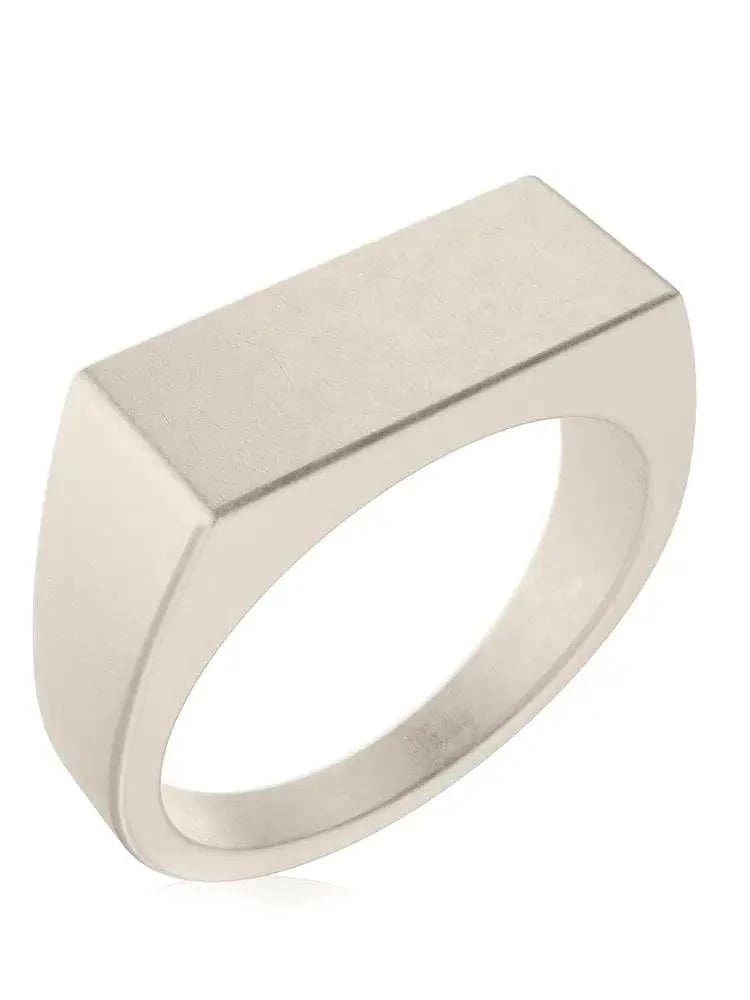 Rectangle Signet Rings (Oxidized) - Maven Couture IncRings