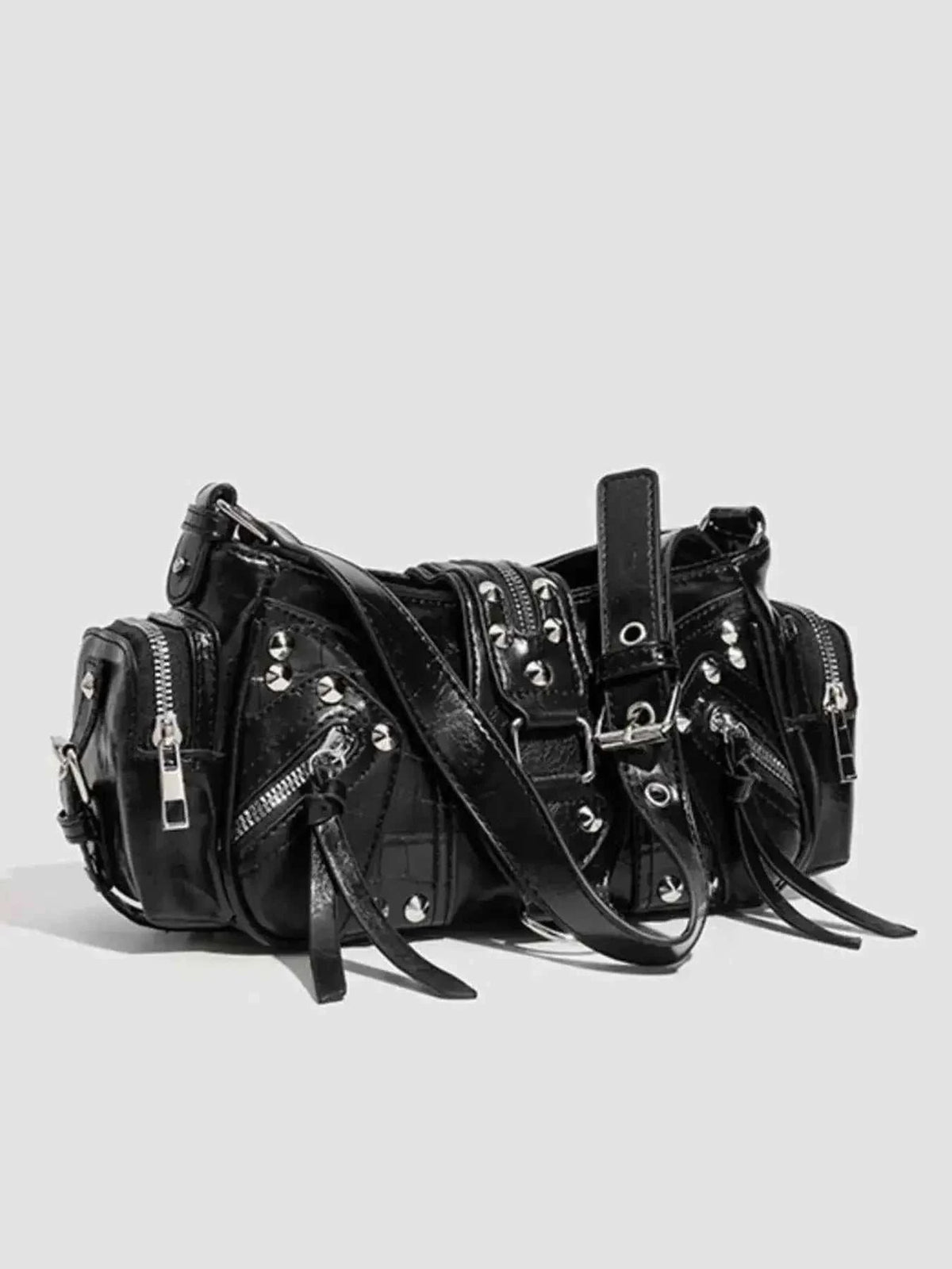 Rivet Embellished Shoulder Bag