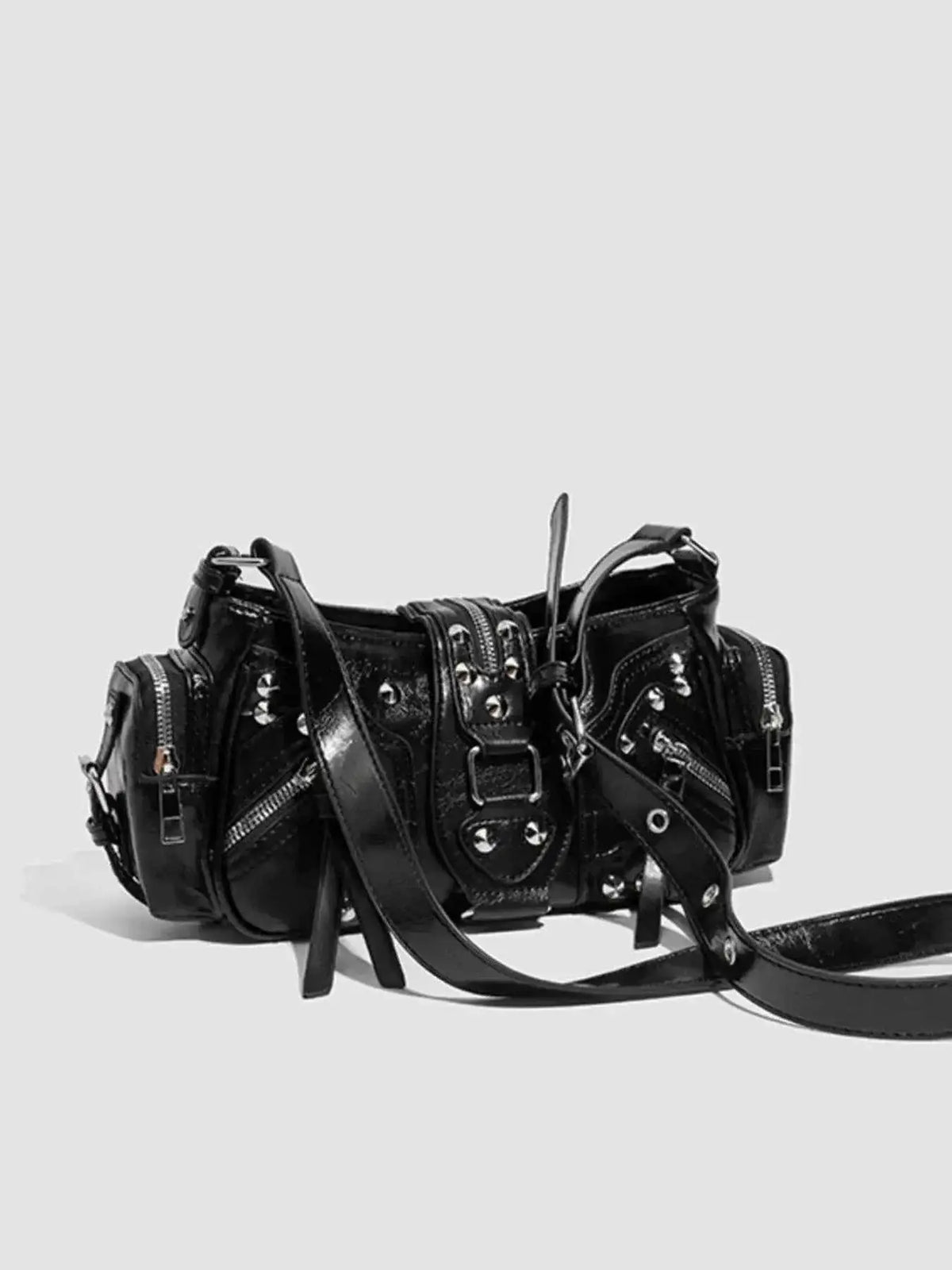 Rivet Embellished Shoulder Bag