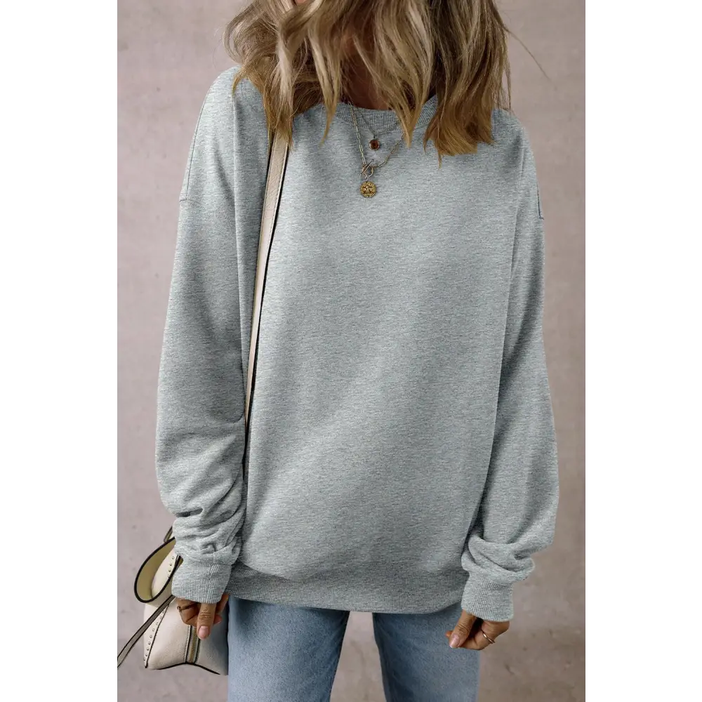 Elevate your wardrobe with luxurious long sleeve sweatshirt for women $39.99 basic style, elegantly functional