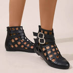 Round Toe Cutout Boots