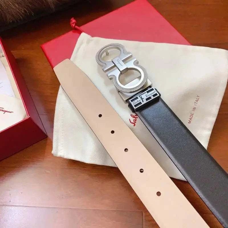 Salvatore Ferragamo Gancini Men's Belt 'Black' - Maven Couture Inc
