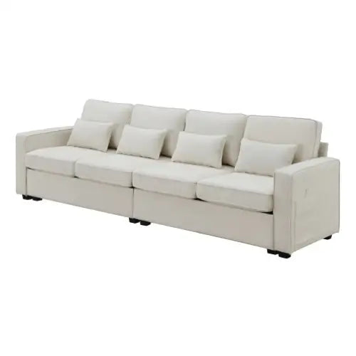 Seater modern linen sofa for luxurious living redefined $680.99 elevate your living space with the luxelife 4-seater