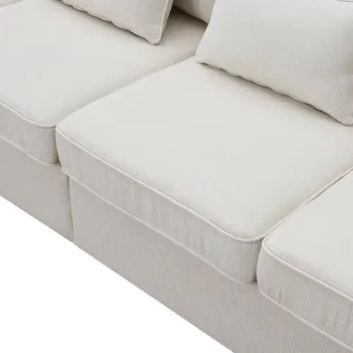 Seater modern linen sofa for luxurious living redefined $680.99 elevate your living space with the luxelife 4-seater