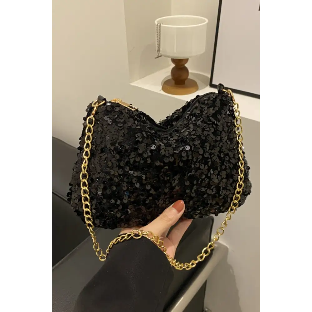 Shimmering sequin shoulder bag redefining luxury fashion for women $12.99 bag small - perfectly portable