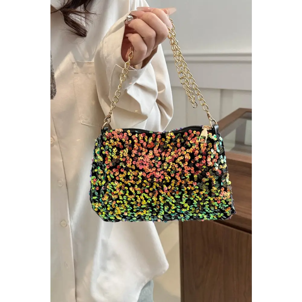 Shimmering sequin shoulder bag redefining luxury fashion for women $12.99 bag small - perfectly portable