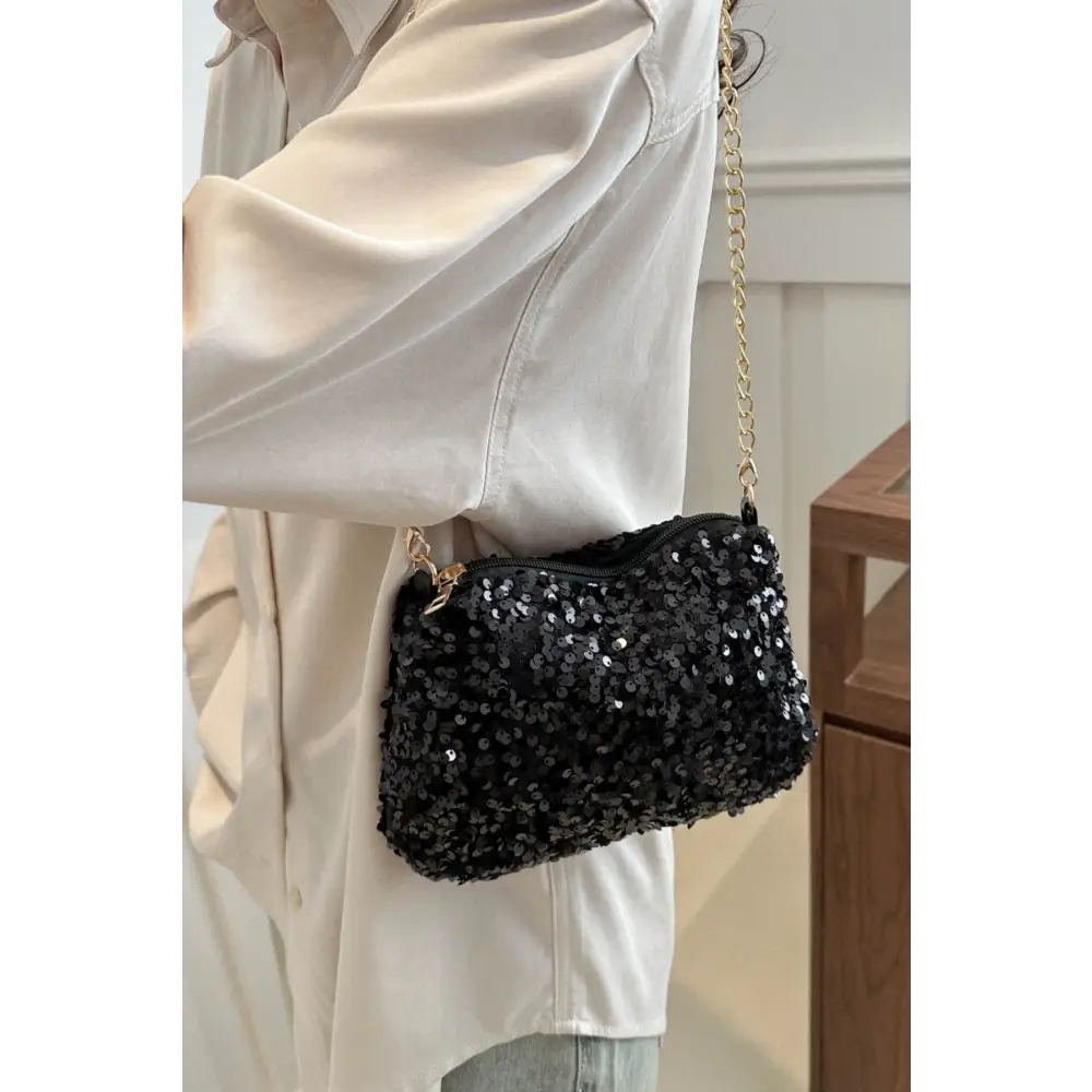 Shimmering sequin shoulder bag redefining luxury fashion for women $12.99 bag small - perfectly portable