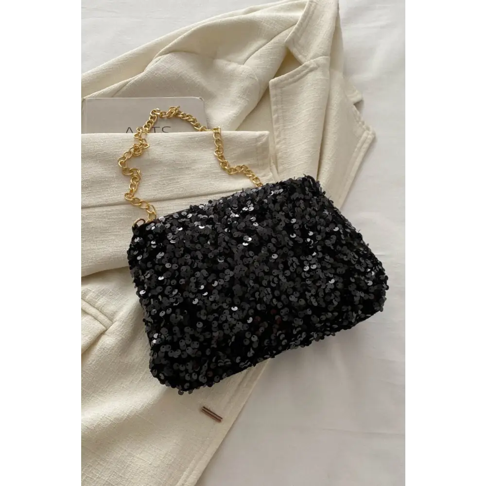 Shimmering sequin shoulder bag redefining luxury fashion for women $12.99 bag small - perfectly portable