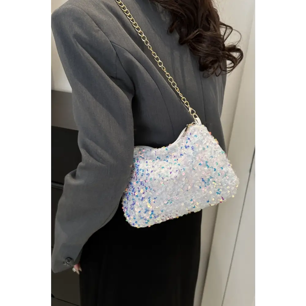 Shimmering sequin shoulder bag redefining luxury fashion for women $12.99 bag small - perfectly portable