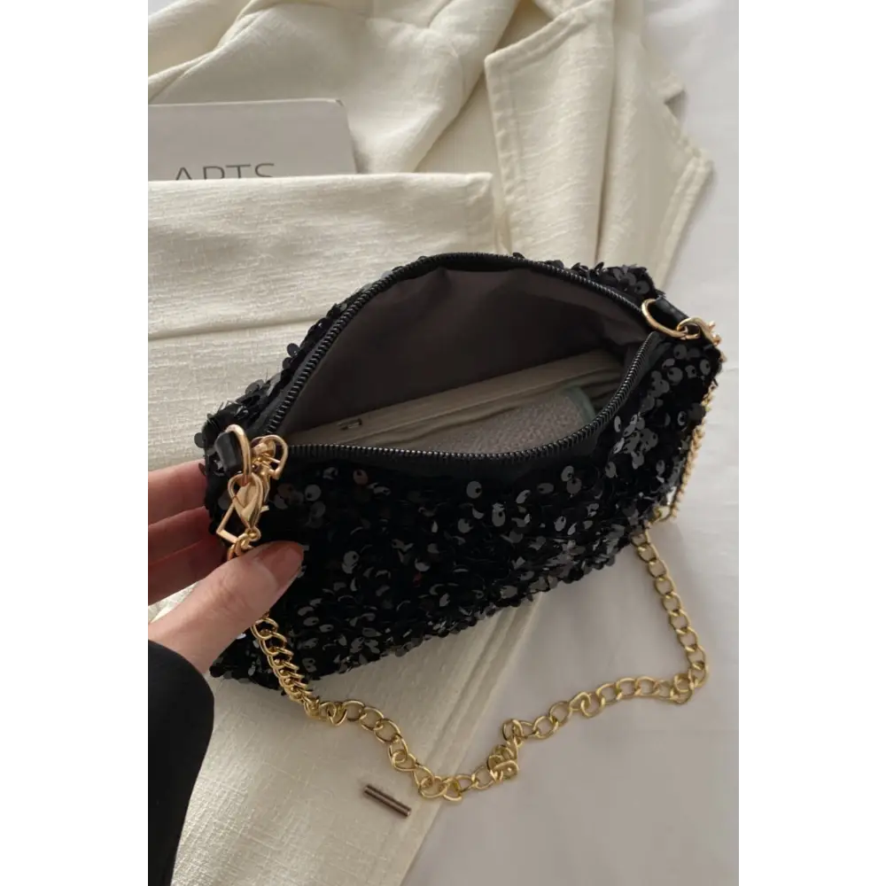 Shimmering sequin shoulder bag redefining luxury fashion for women $12.99 bag small - perfectly portable