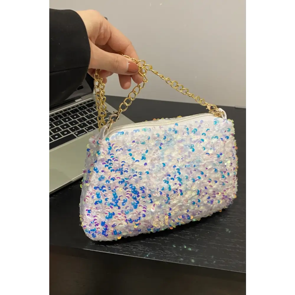 Shimmering sequin shoulder bag redefining luxury fashion for women $12.99 bag small - perfectly portable