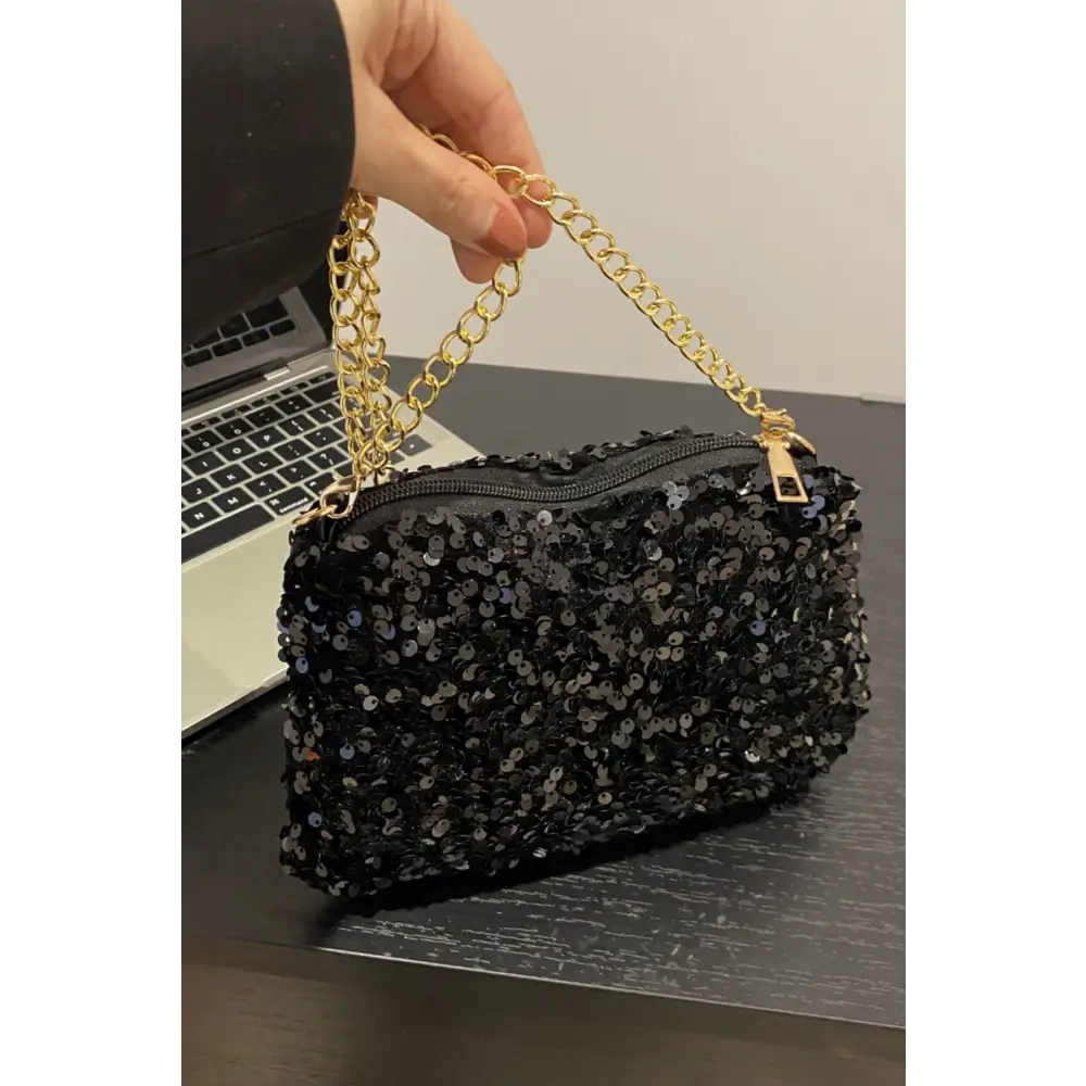 Shimmering sequin shoulder bag redefining luxury fashion for women $12.99 bag small - perfectly portable