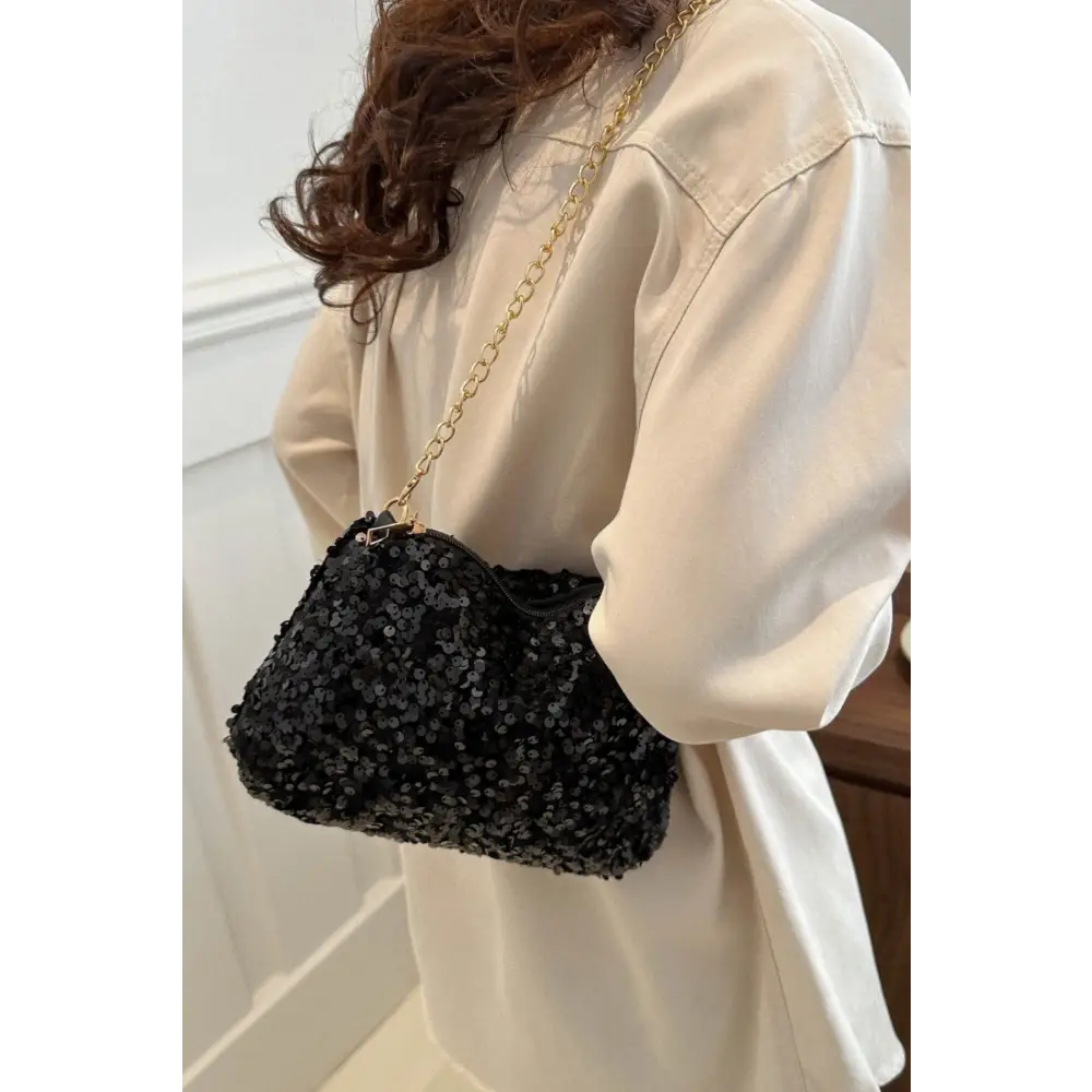 Shimmering sequin shoulder bag redefining luxury fashion for women $12.99 bag small - perfectly portable