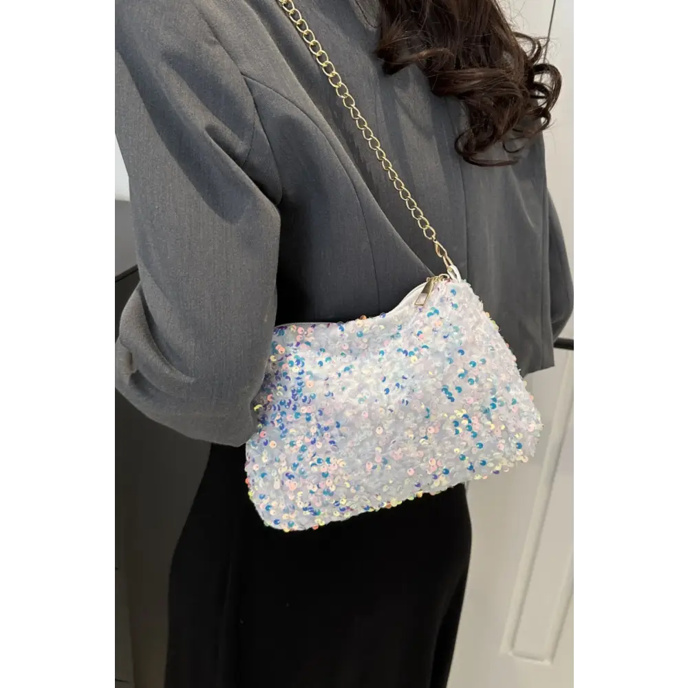 Shimmering sequin shoulder bag redefining luxury fashion for women $12.99 bag small - perfectly portable