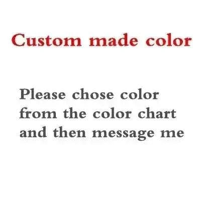 Custom color choice instruction text in black and red font on white background for Sexy White Wedding Dresses
