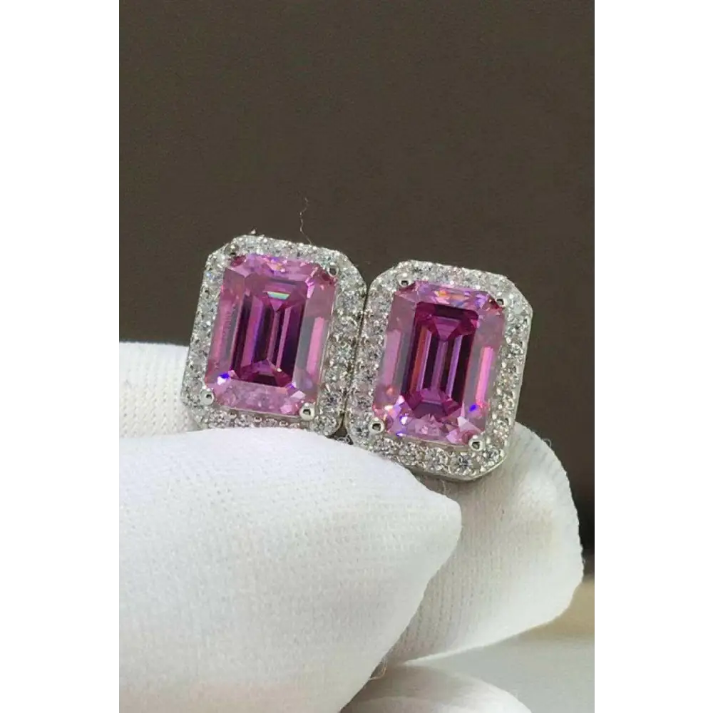 Luxury 2 carat moissanite stud earrings for timeless fashion statement $189 color may vary depending on the lighting,