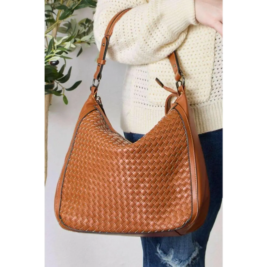 Shomico elegant weaved vegan leather handbag for luxury fashion women $64 this exquisite handbag exudes unparalleled