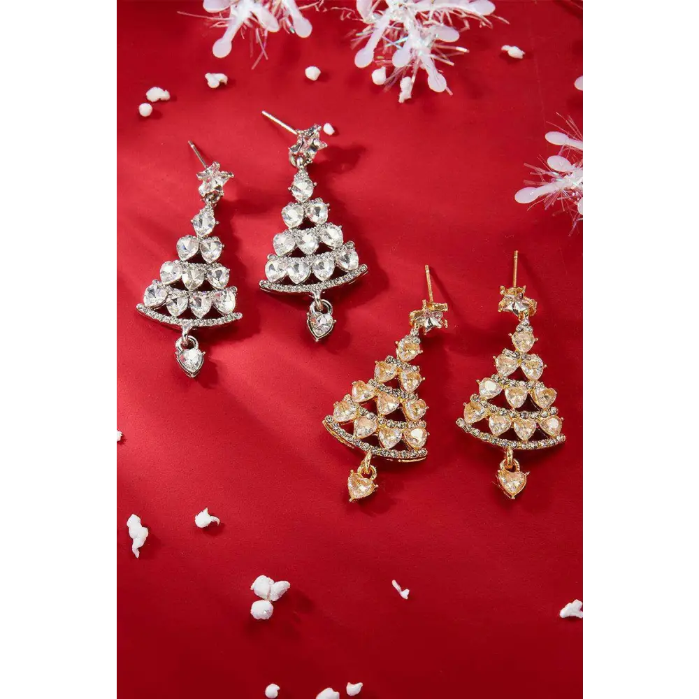 Exclusive christmas tree earrings for timeless luxury fashion for women $9.07 alloy sparkling diamonds enhance