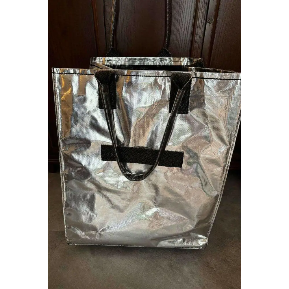 Luxurious silvery tote bags for timeless designer fashion $206.02 weaving material - embrace elegance with the silvery