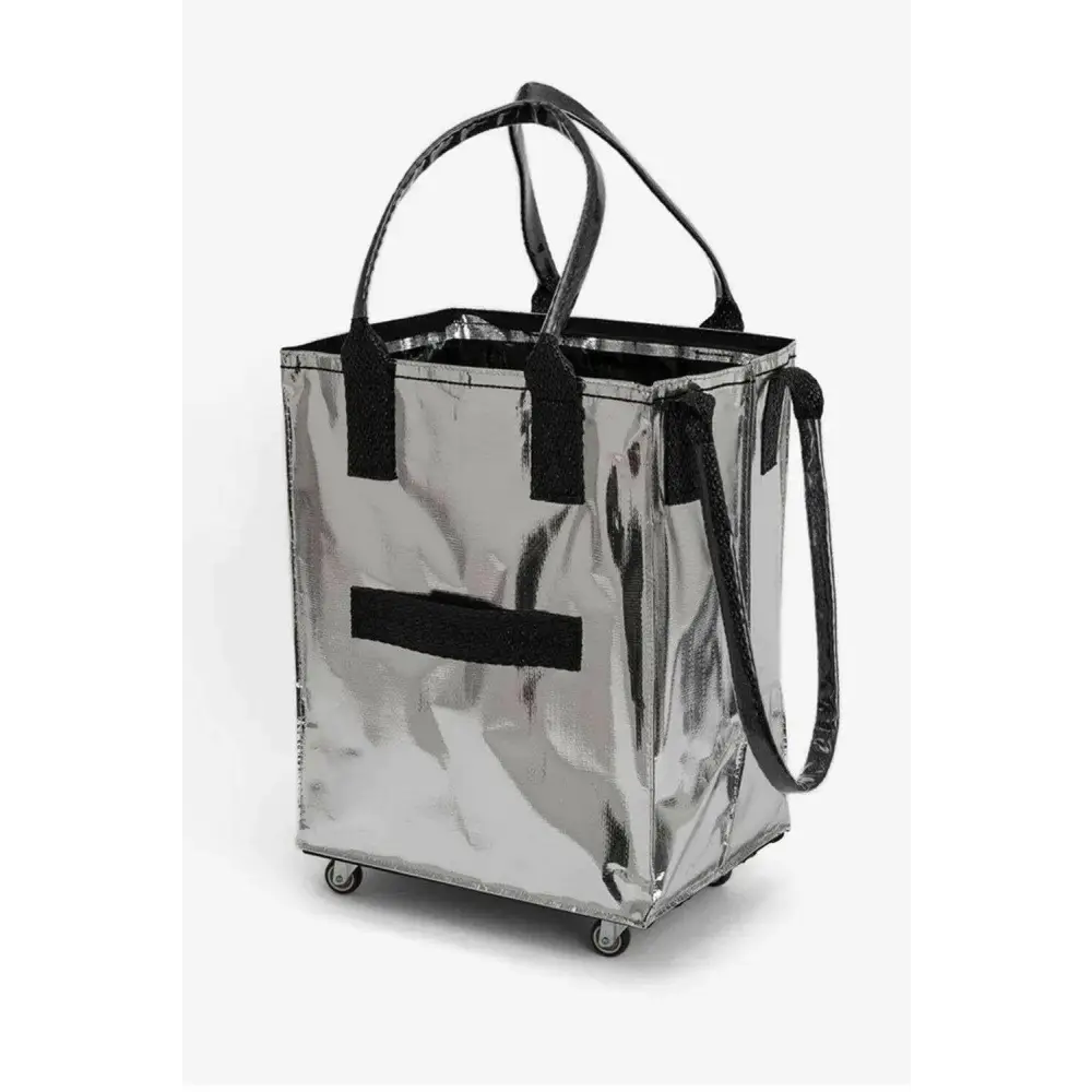 Luxurious silvery tote bags for timeless designer fashion $206.02 weaving material - embrace elegance with the silvery