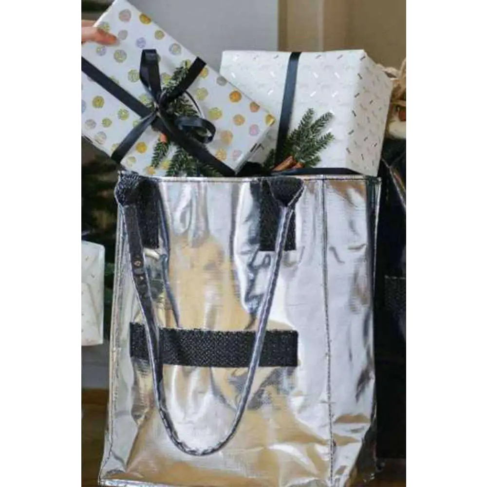 Luxurious silvery tote bags for timeless designer fashion $206.02 weaving material - embrace elegance with the silvery