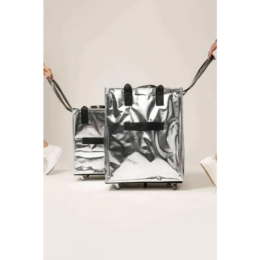 Luxurious silvery tote bags for timeless designer fashion $206.02 weaving material - embrace elegance with the silvery