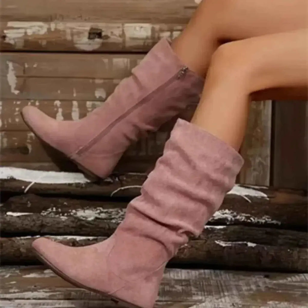 Size Zip Slouchy Boots