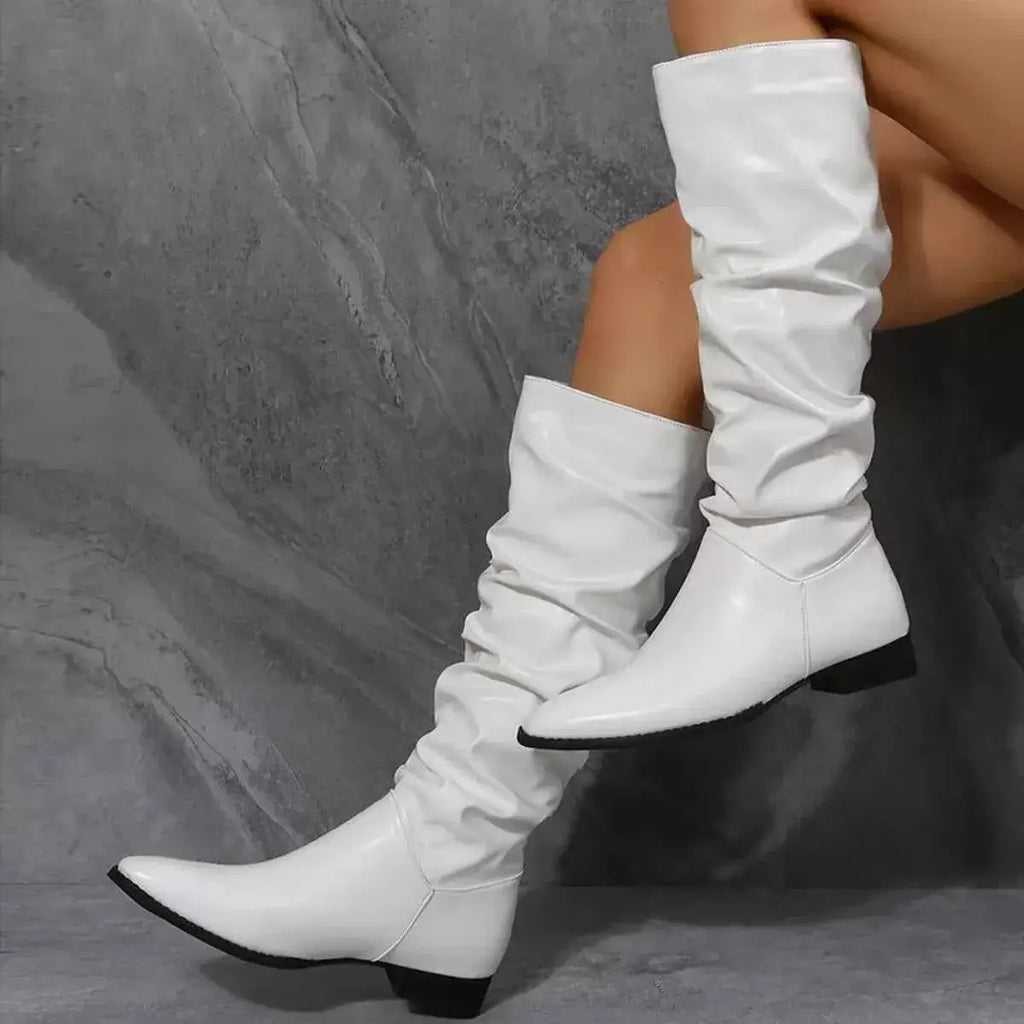 Slouchy Block Heel Boots