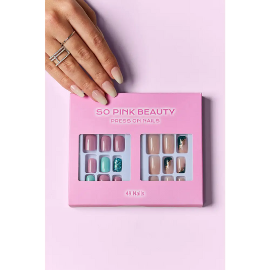 So pink beauty luxury press on nails for effortless elegance $8.99 introducing so pink beauty press-on nails two pack