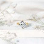 Solitaire 5 Carat Princess Cut Lab Grown Diamond Huge Engagement Ring with IGI Certificate