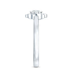 Solitaire Lab Grown Diamond Flower Promise Ring with Certificate