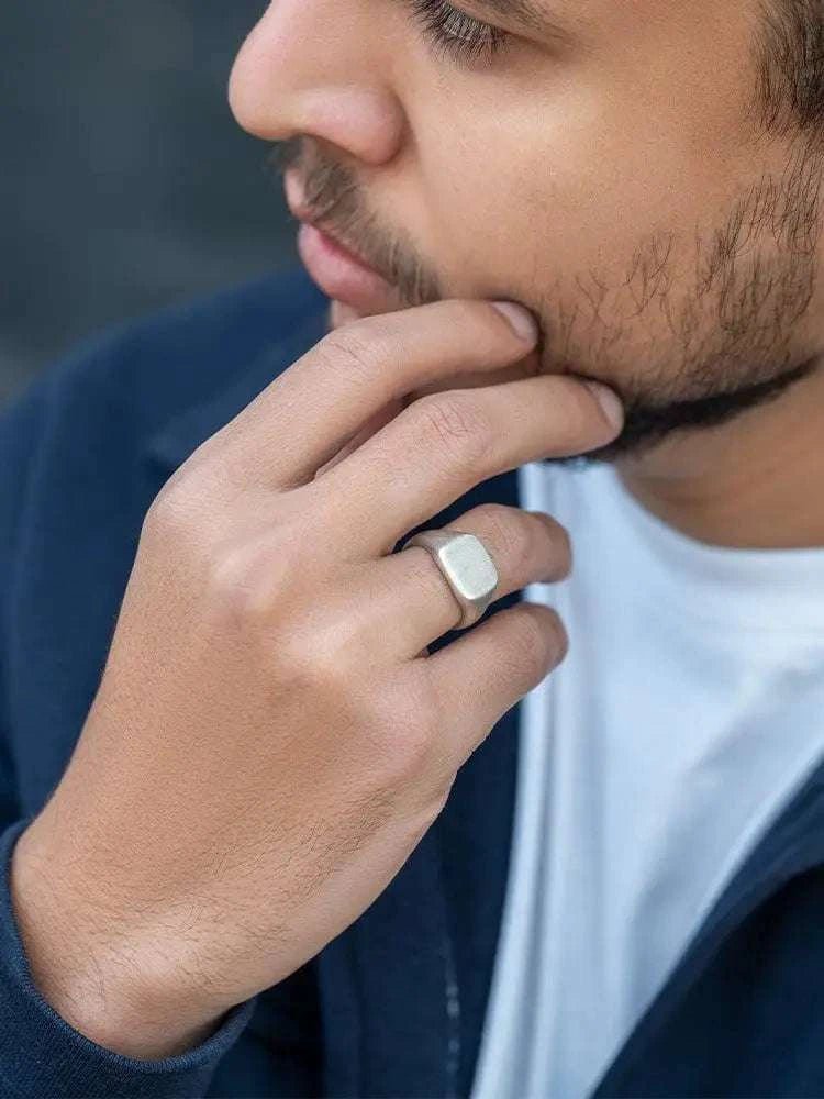Square Signet Rings (Oxidized) - Maven Couture IncRings