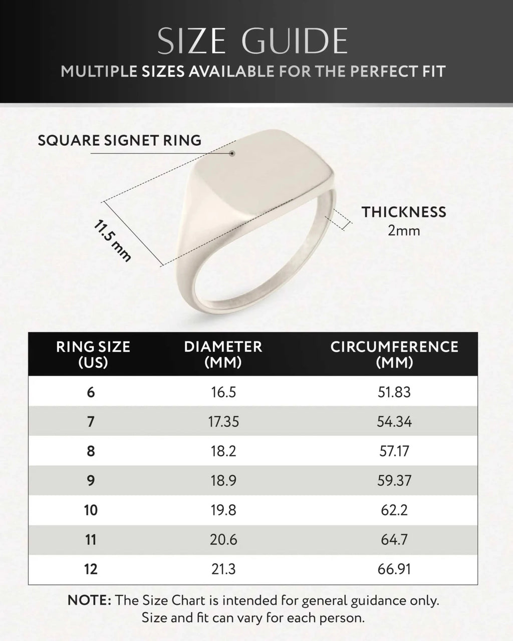Square Signet Rings (Oxidized) - Maven Couture IncRings