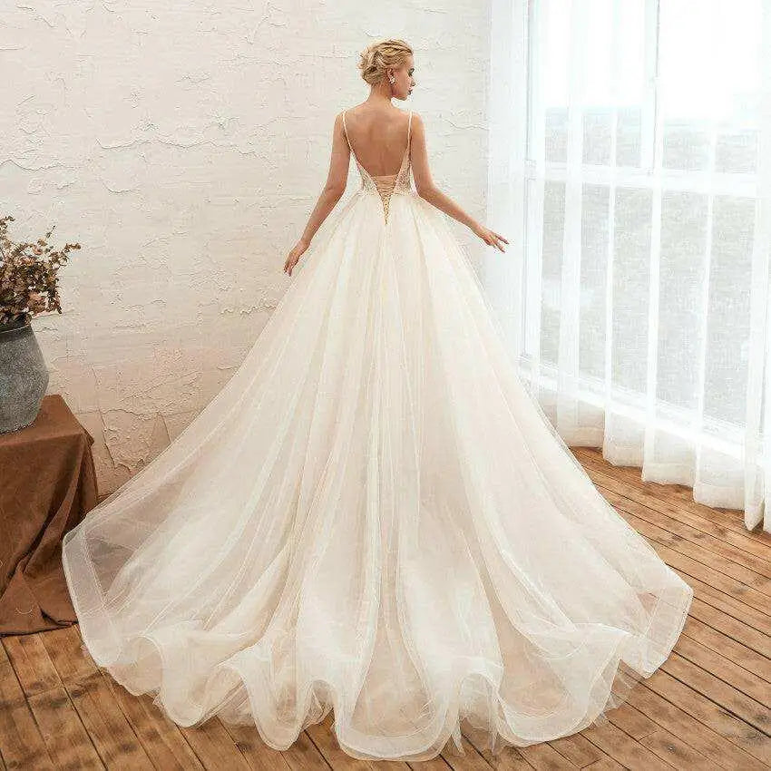 Starry sky luxury backless wedding dress for the chic modern bride $189 product information • fabric chiffon • main