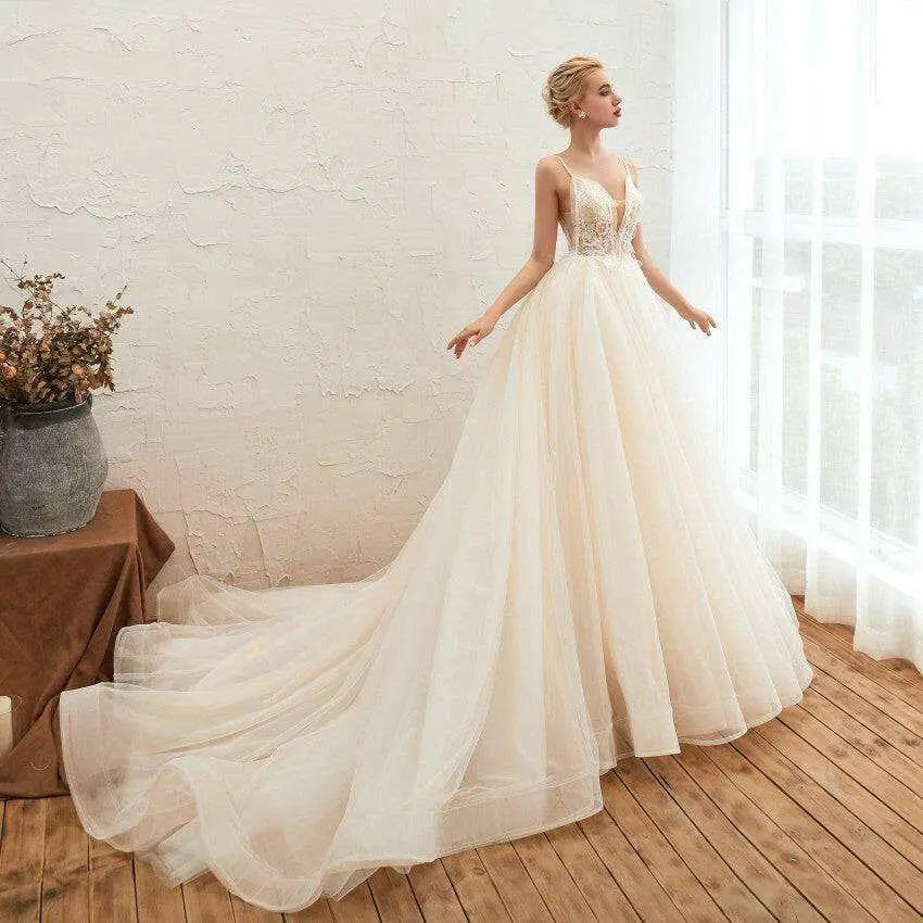 Starry sky luxury backless wedding dress for the chic modern bride $189 product information • fabric chiffon • main