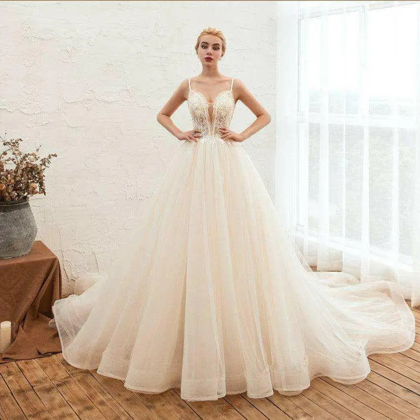 Starry sky luxury backless wedding dress for the chic modern bride $189 product information • fabric chiffon • main