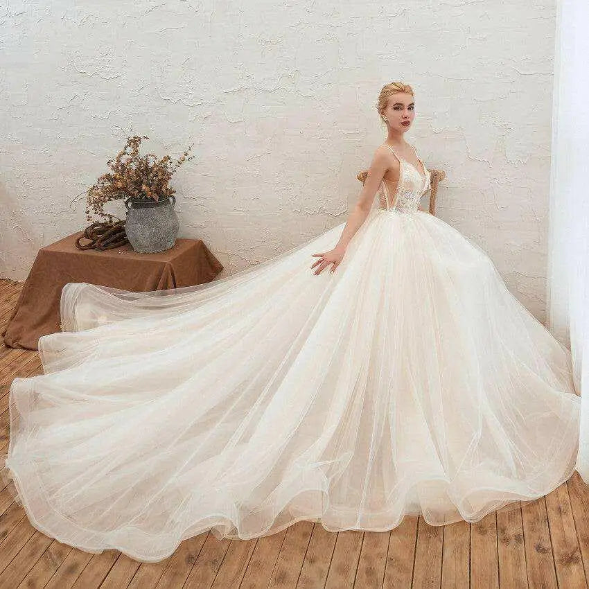 Starry sky luxury backless wedding dress for the chic modern bride $189 product information • fabric chiffon • main